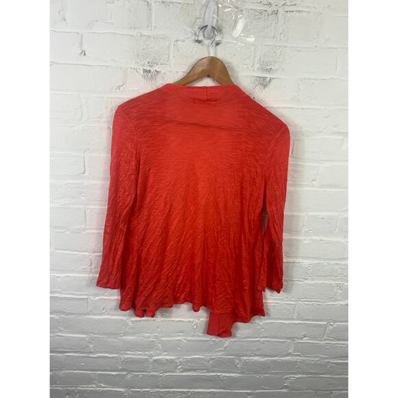 Fresh Produce Women's Open Front Cardigan Sweater Long Sleeve Orange Size Small - Picture 2 of 4